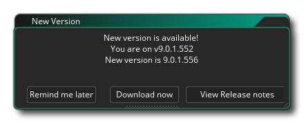 Nouvelle fenêtre de version