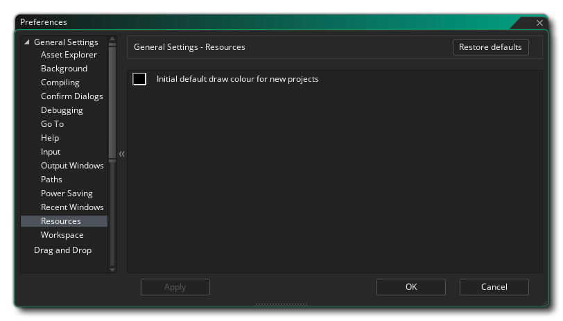 Les préférences de ressources