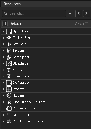 L'option Séparateurs d'arborescence de ressources