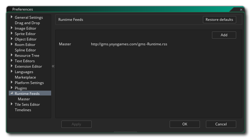 Les préférences de flux d'exécution