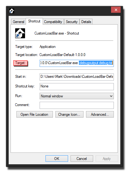 Raccourci en ligne de commande