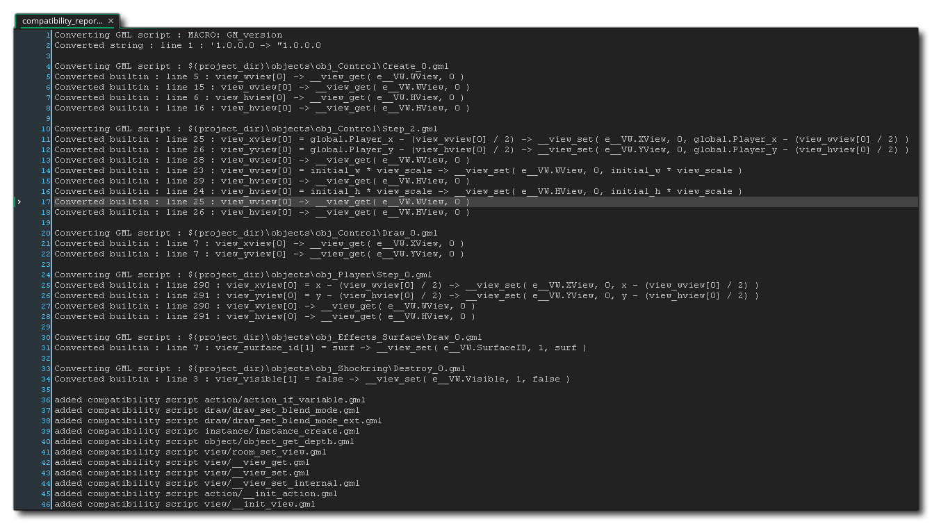 Rapport de compatibilité