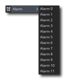 Événements d'alarme de l'éditeur d'objets