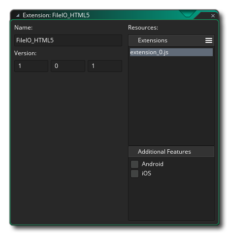 Propriétés des extensions
