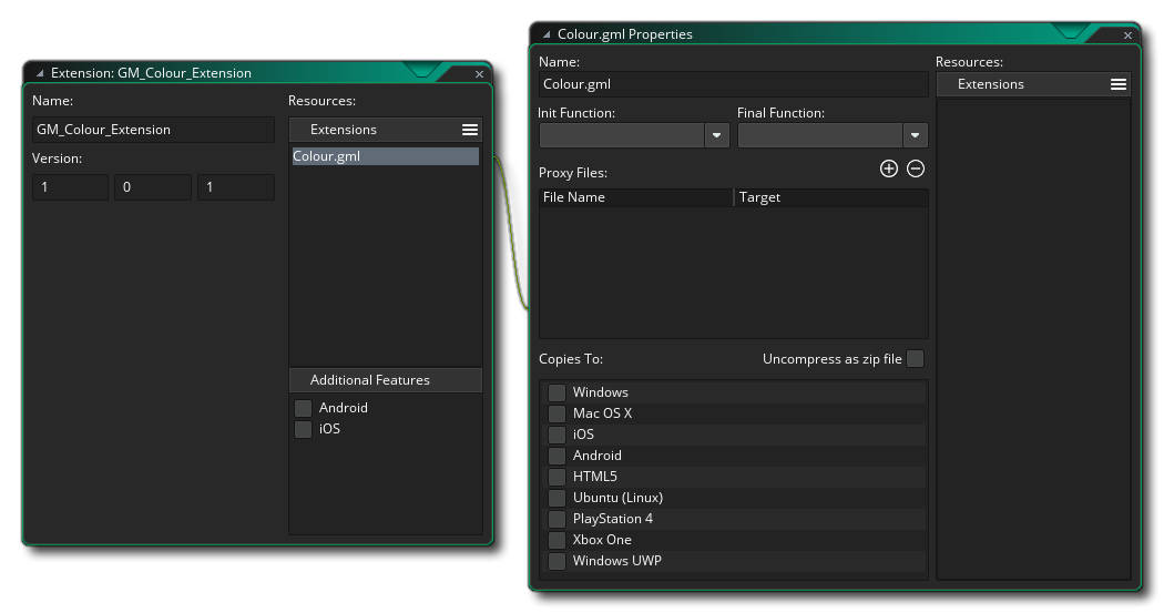 Fenêtre de propriété de fichier