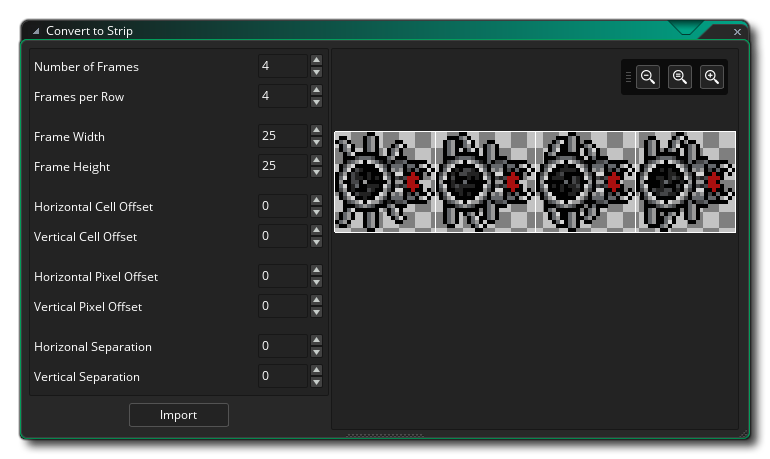 Image Editor Convertir en cadres d'animation
