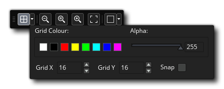 Options de la grille de l'éditeur d'images