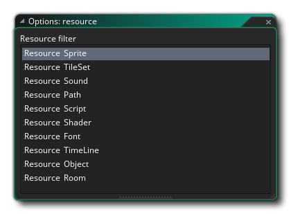 Options réelles de l'éditeur d'objets
