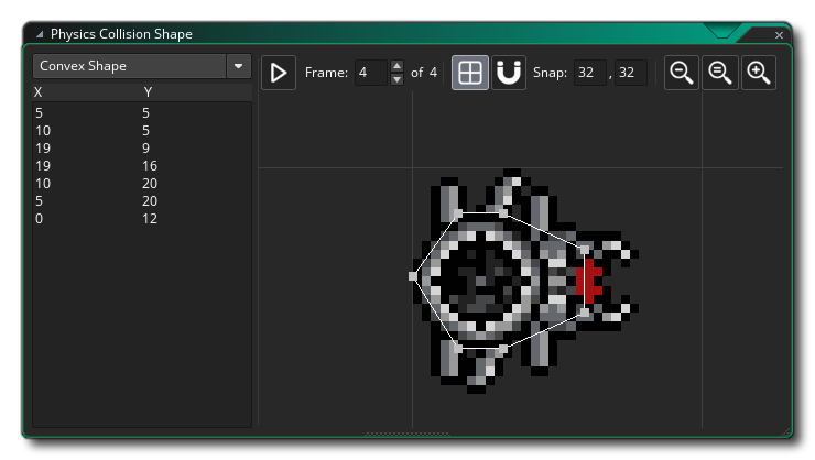 Éditeur d'objets Éditeur de formes physiques
