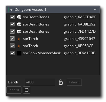 Propriétés de la couche de la pièce
