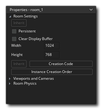 Paramètres de l'éditeur de salle