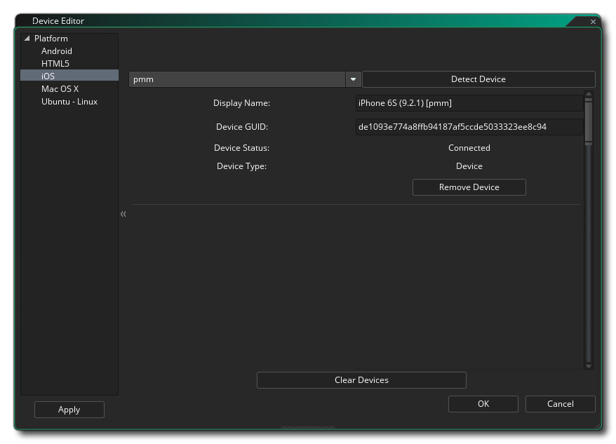 Gestionnaire de périphériques iOS