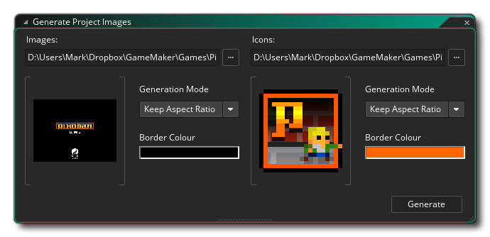 Générer un exemple d'images de projet