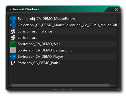 Liste Windows récente