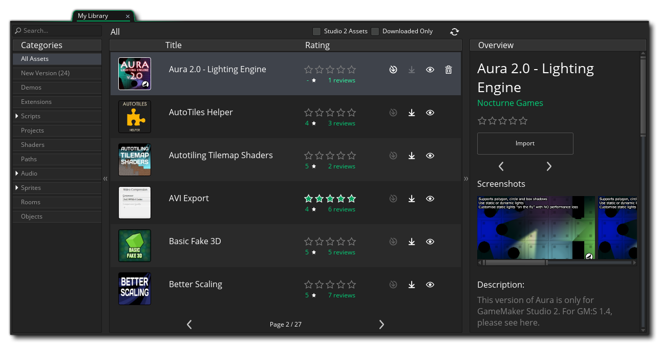 Bibliothèque de marché