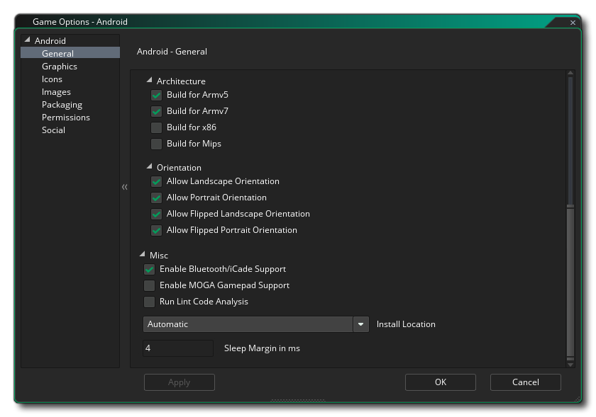 Options générales Android Partie 2