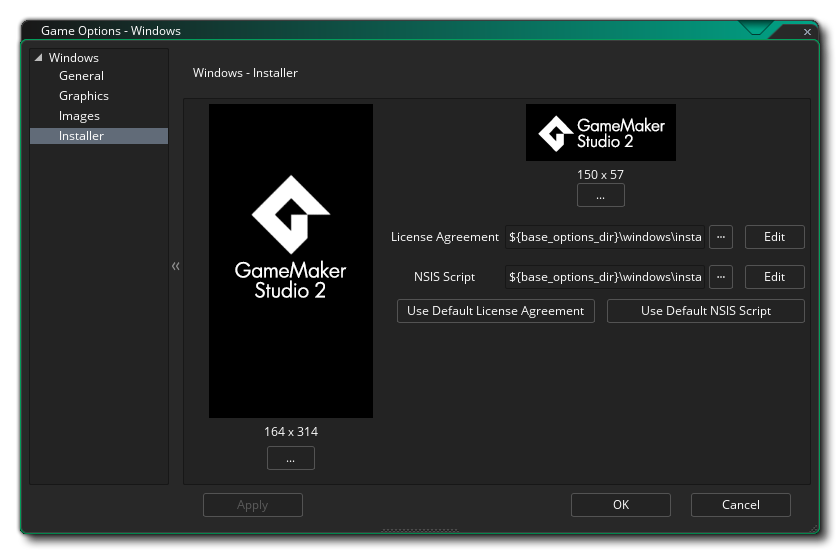 Options Windows Installer