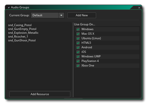 Éditeur de groupe audio