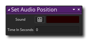 Définir la syntaxe de position audio