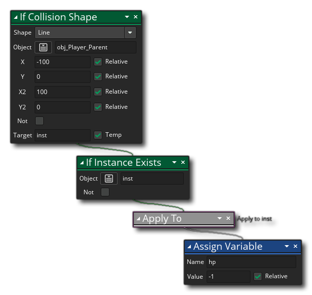 Si l'exemple de forme de collision