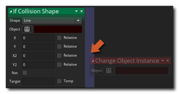 Si l'exemple de forme de collision