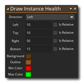 Dessiner un exemple de santé d'instance