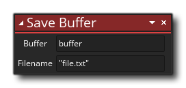 Enregistrer la syntaxe du tampon