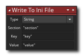 Ecrire à la syntaxe du fichier Ini