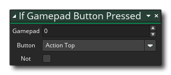 Si le bouton Gamepad a enfoncé la syntaxe