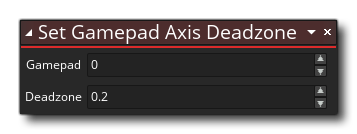 Définir la syntaxe Deadzone de l'Axe du Gamepad