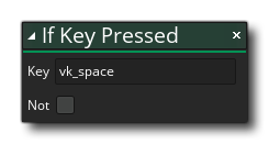 Syntaxe enfoncée par touche